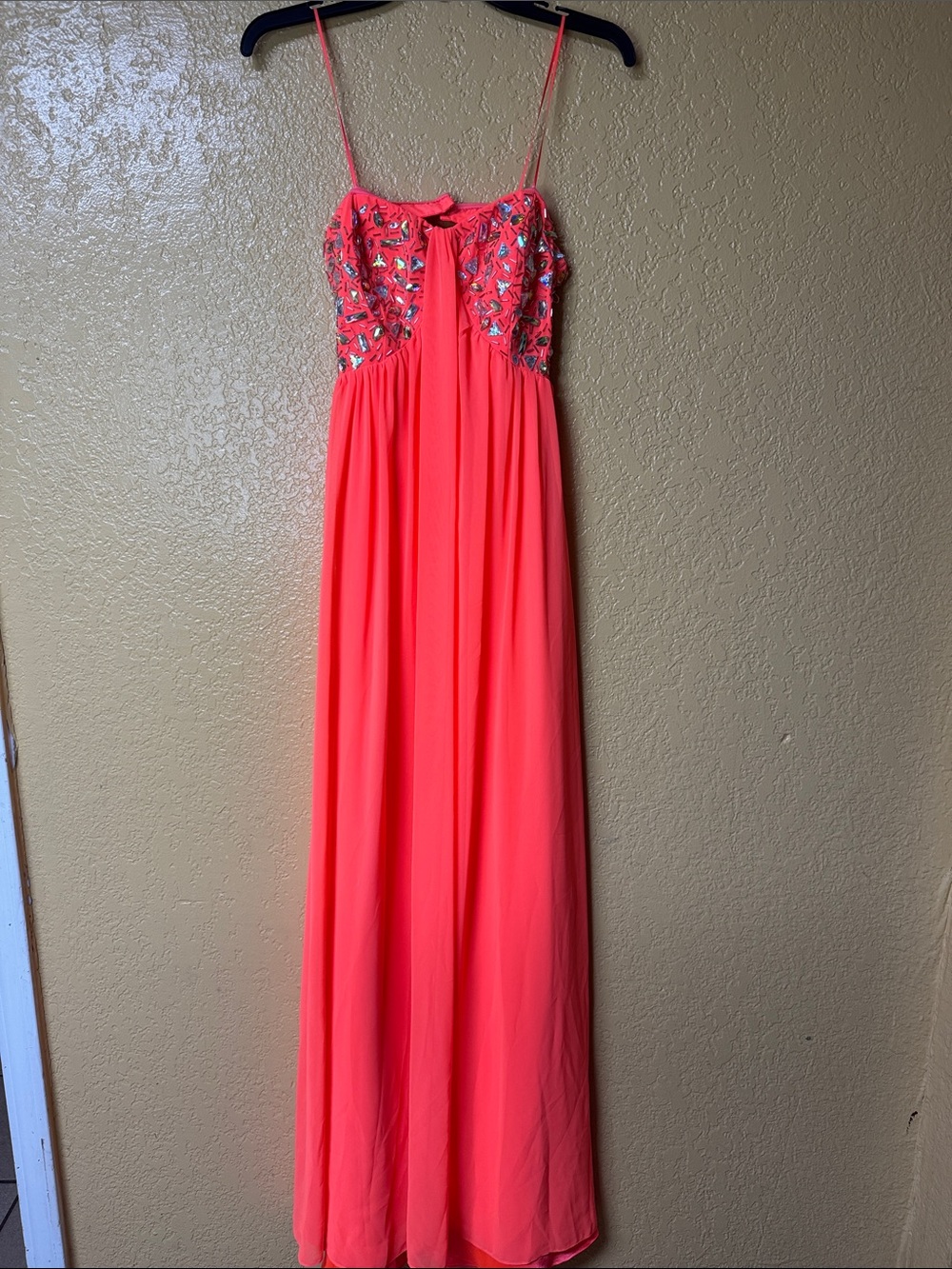 Morgan & Co. Bright Orange Evening Dress